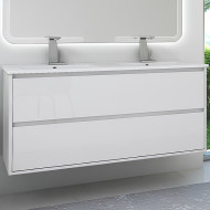 Тумба под раковину Cezares Glass 120 41809 подвесная Bianco Lucido