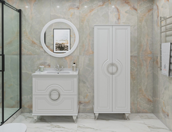 Зеркало Caprigo Valletta 80 35330-112.000.00.05 Белое матовое Зеркало Caprigo Valletta 80 35330-112.000.00.05 Белое матовое