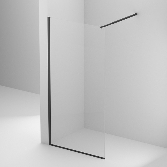 Душевая перегородка BelBagno Kraft 70 KRAFT-L-1-70-C-NERO профиль Черный матовый стекло прозрачное Душевая перегородка BelBagno Kraft 70 KRAFT-L-1-70-C-NERO профиль Черный матовый стекло прозрачное