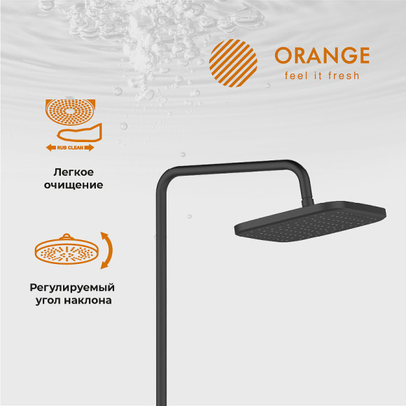 Душевая система Orange T02S4-912b Черный Душевая система Orange T02S4-912b Черный