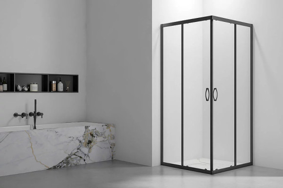 Душевой уголок Veconi Rovigo RV-101B 80х80 RV101B-80-01-C5 профиль Черный матовый стекло прозрачное Душевой уголок Veconi Rovigo RV-101B 80х80 RV101B-80-01-C5 профиль Черный матовый стекло прозрачное