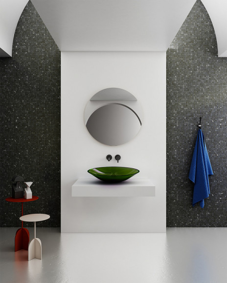 Раковина-чаша Abber Kristall 54 AT2812Emerald Зеленая