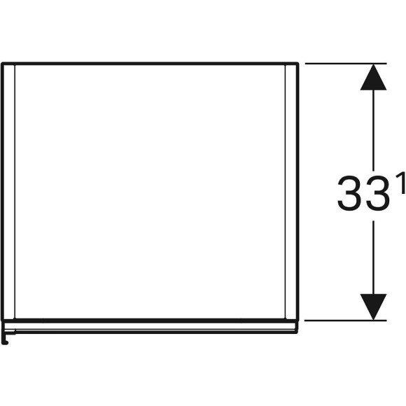 Шкаф пенал Geberit Acanto 38 500.619.JL.2 подвесной Песчаное стекло