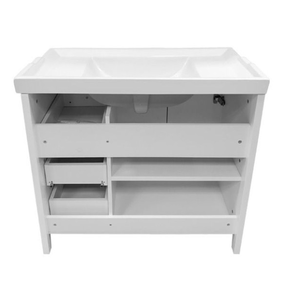 Тумба с раковиной Comforty Тбилиси 90 00003132630 Белая Тумба с раковиной Comforty Тбилиси 90 00003132630 Белая