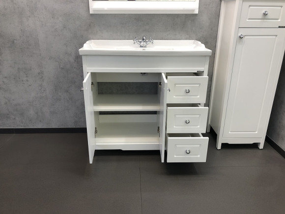 Тумба с раковиной Comforty Тбилиси 90 00003132630 Белая Тумба с раковиной Comforty Тбилиси 90 00003132630 Белая