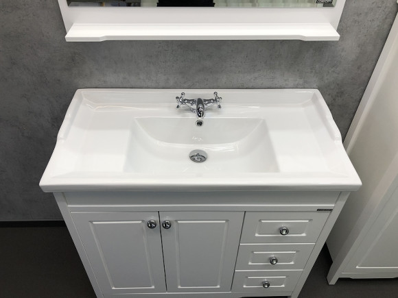 Тумба с раковиной Comforty Тбилиси 90 00003132630 Белая Тумба с раковиной Comforty Тбилиси 90 00003132630 Белая