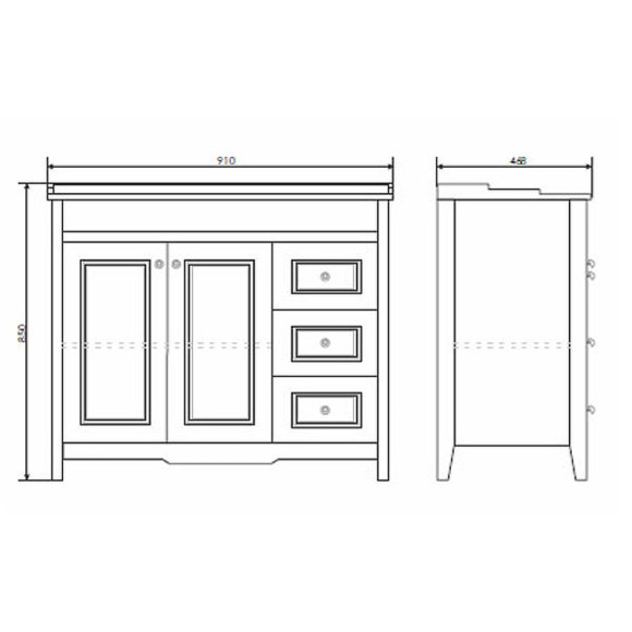 Тумба с раковиной Comforty Тбилиси 90 00003132630 Белая Тумба с раковиной Comforty Тбилиси 90 00003132630 Белая