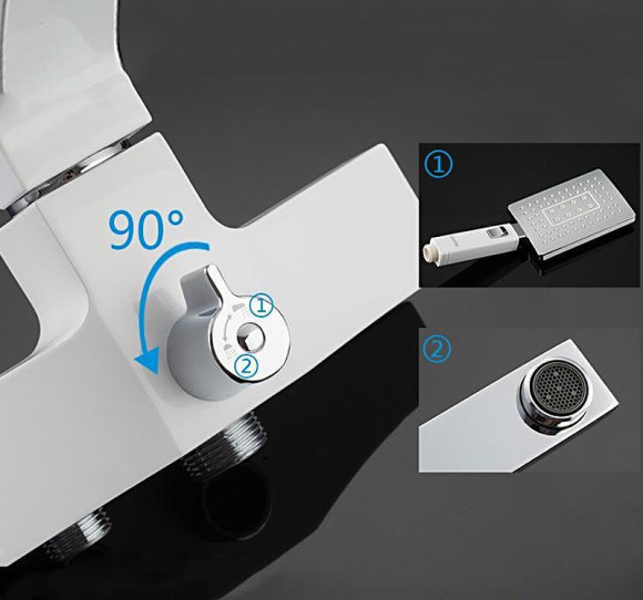 Смеситель для ванны Gappo G07 G2207-7 универсальный Белый Хром Смеситель для ванны Gappo G07 G2207-7 универсальный Белый Хром