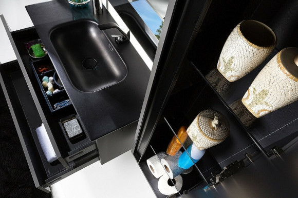 Тумба под раковину Boheme Armadi Art Vallessi 120 837-120-A glossy подвесная Антрацит глянец