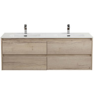 Тумба под раковину BelBagno Kraft 140 KRAFT-1400-4C-SO-2-RGB подвесная Rovere Galifax Bianco