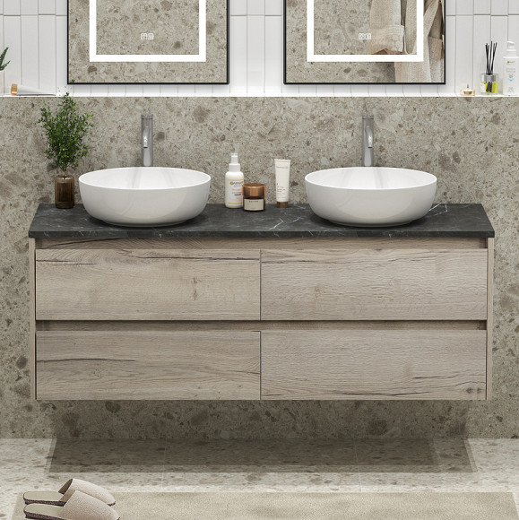 Тумба под раковину BelBagno Kraft 140 KRAFT-1400-4C-SO-2-RGB подвесная Rovere Galifax Bianco Тумба под раковину BelBagno Kraft 140 KRAFT-1400-4C-SO-2-RGB подвесная Rovere Galifax Bianco