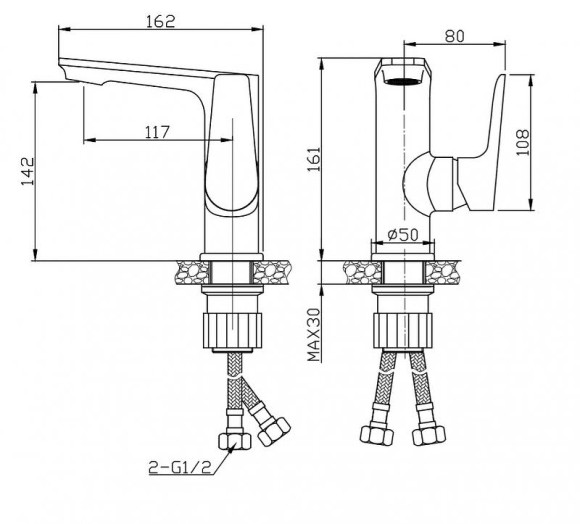Смеситель для раковины BelBagno Ancona ANCONA-LVM-CRM Хром Смеситель для раковины BelBagno Ancona ANCONA-LVM-CRM Хром