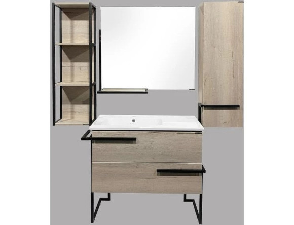 Шкаф полупенал Comforty Дюссельдорф 35 00004148025 подвесной Дуб дымчатый