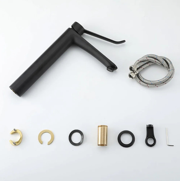 Смеситель для раковины Gappo G21-6 G1021-26 Черный матовый