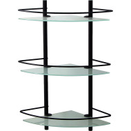 Стеклянная полка WasserKRAFT K-3133B угловая Черная