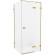 Душевой уголок New Trendy Avexa Gold 100х110 R EXK-1761 профиль Брашированное золото стекло прозрачное