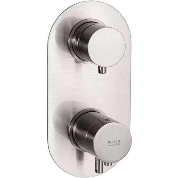 Смеситель для душа Remer Minimal Thermo NT93KBNP с термостатом Никель брашированный