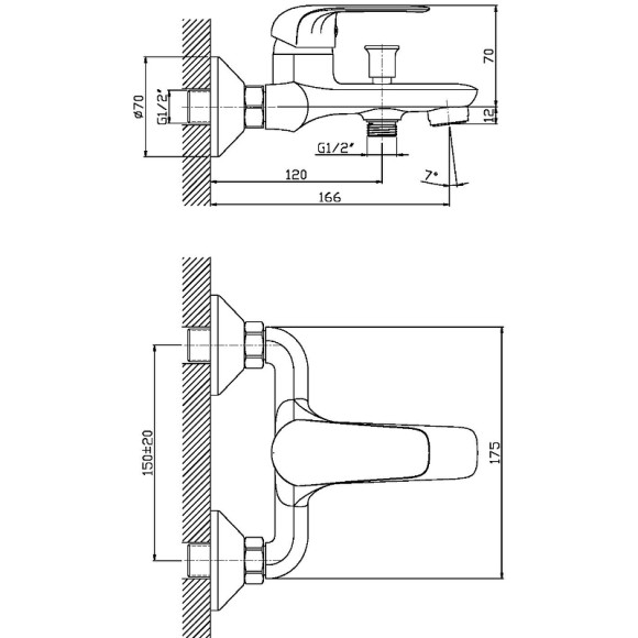 Смеситель для ванны Orange Iris M41-100cr Хром Смеситель для ванны Orange Iris M41-100cr Хром