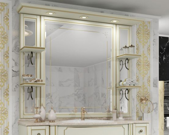 Зеркало Opadiris Корсо Оро 11 89 00-00000606 Слоновая кость с золотой патиной