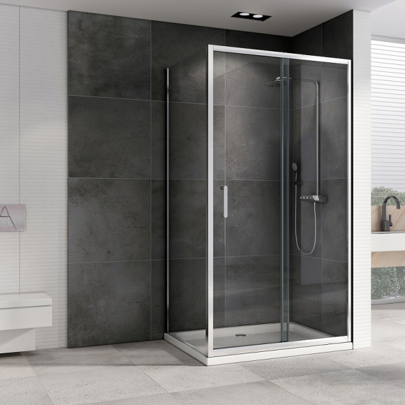Душевой уголок Abber Schwarzer Diamant 140x70 AG301405-S705 профиль Хром стекло прозрачное Душевой уголок Abber Schwarzer Diamant 140x70 AG301405-S705 профиль Хром стекло прозрачное