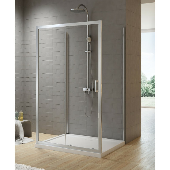 Душевой уголок New Trendy New Varia Chrome 100х90 K-0511 профиль Хром стекло прозрачное Душевой уголок New Trendy New Varia Chrome 100х90 K-0511 профиль Хром стекло прозрачное