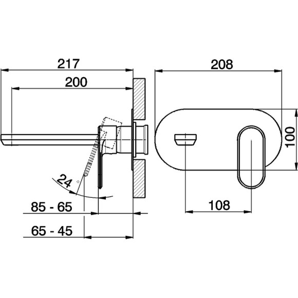 Смеситель для раковины Cisal LineaViva LV00551021 Хром