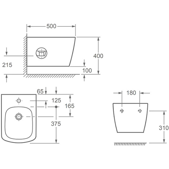 Биде Allen Brau Liberty 4.33005.20 подвесное Белое