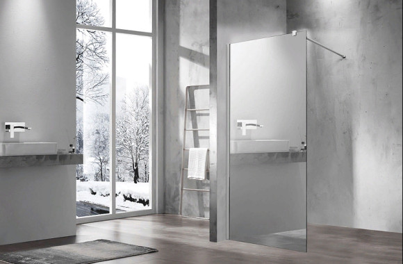 Душевая перегородка Vincea Walk-In 90 VSW-1H900MR профиль Хром стекло зеркальное Душевая перегородка Vincea Walk-In 90 VSW-1H900MR профиль Хром стекло зеркальное