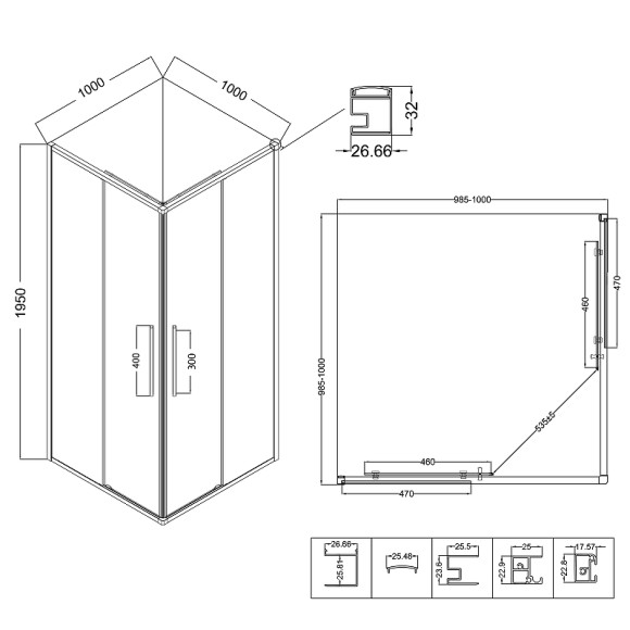 Душевой уголок Niagara Nova 100х100 NG-6624-34 профиль Хром стекло прозрачное Душевой уголок Niagara Nova 100х100 NG-6624-34 профиль Хром стекло прозрачное
