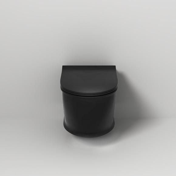 Унитаз Grossman Retro GR-4482BMS подвесной Черный матовый с сиденьем Микролифт Унитаз Grossman Retro GR-4482BMS подвесной Черный матовый с сиденьем Микролифт