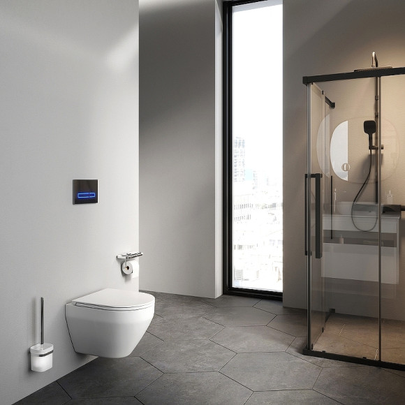 Комплект унитаза с инсталляцией AM.PM Spirit V2.0 FlashClean IS100151.701700 с сиденьем Микролифт и клавишей смыва Хром глянцевый Комплект унитаза с инсталляцией AM.PM Spirit V2.0 FlashClean IS100151.701700 с сиденьем Микролифт и клавишей смыва Хром глянцевый