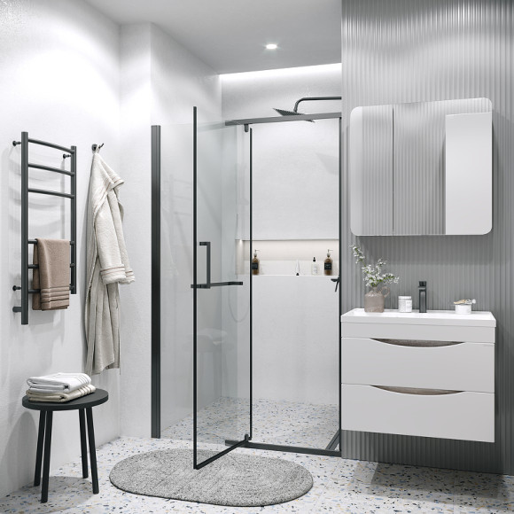 Душевая дверь Grossman Pragma 120 100.K33.03.120.21.00 профиль Черный матовый стекло прозрачное Душевая дверь Grossman Pragma 120 100.K33.03.120.21.00 профиль Черный матовый стекло прозрачное