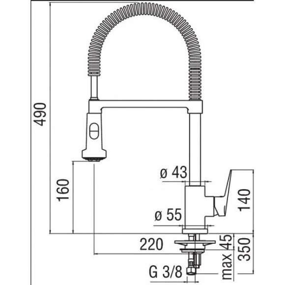 Смеситель для кухни Nobili Blues BS101300/3CR Хром