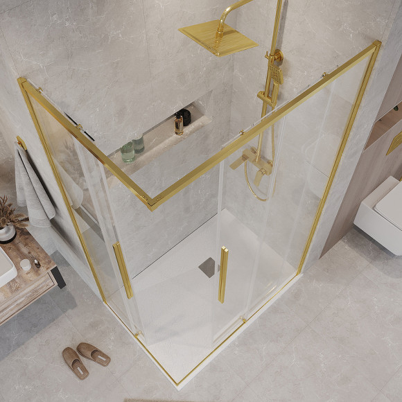 Душевой уголок Grossman Galaxy 110х70 300.K33.01.1170.32.00 профиль Золото сатин стекло прозрачное Душевой уголок Grossman Galaxy 110х70 300.K33.01.1170.32.00 профиль Золото сатин стекло прозрачное