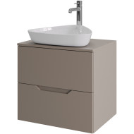 Тумба с раковиной Orange Line 60 Li-60TuLMDF+B07-500W подвесная Латте матовый