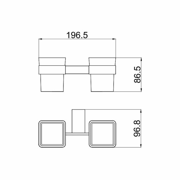 Стакан для зубных щеток Allen Brau Infinity 6.21003-31 двойной Черный матовый Стакан для зубных щеток Allen Brau Infinity 6.21003-31 двойной Черный матовый