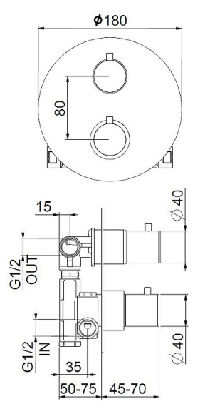 Смеситель для душа Webert Sax Evolution SE970902015 с термостатом Хром Смеситель для душа Webert Sax Evolution SE970902015 с термостатом Хром