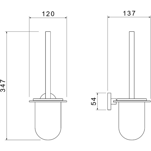 Ершик для унитаза Aquatek Оберон AQ4210CR Хром Ершик для унитаза Aquatek Оберон AQ4210CR Хром