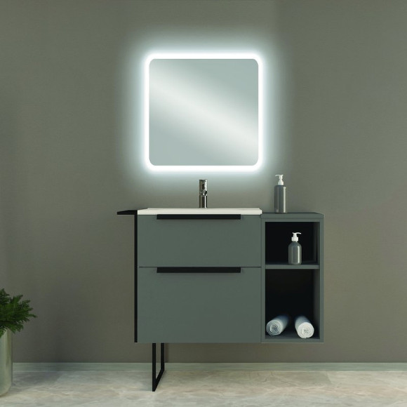 Тумба под раковину Cezares Urban 60 55157 подвесная Grigio opaco без ножки и боковой полки Тумба под раковину Cezares Urban 60 55157 подвесная Grigio opaco без ножки и боковой полки