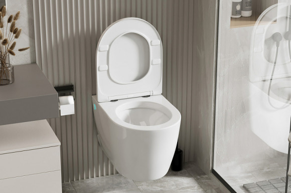 Унитаз Abber Bequem AC1106P подвесной с сиденьем Микролифт Унитаз Abber Bequem AC1106P подвесной с сиденьем Микролифт