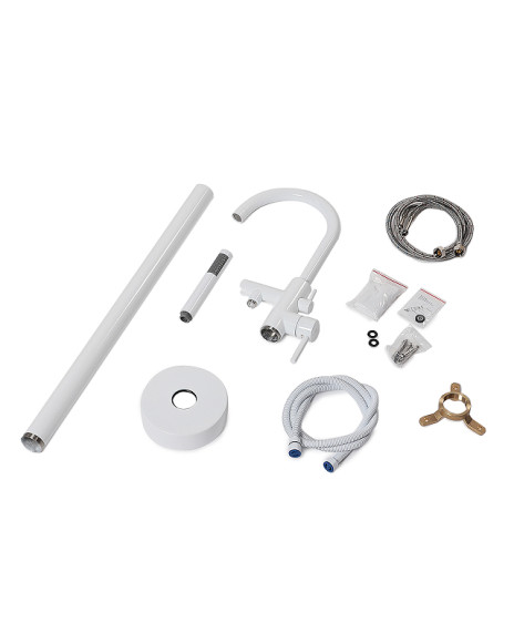 Смеситель для ванны Orange Steel M99-336w Белый