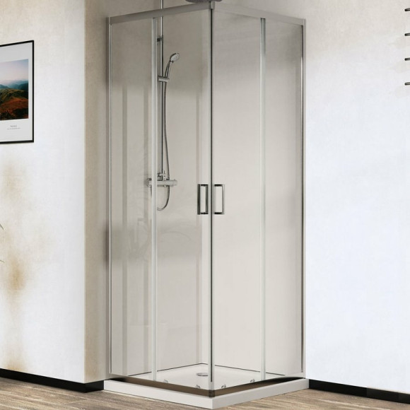 Душевой уголок Vincea City 100х90 VSS-5CT9010CL профиль Хром стекло прозрачное