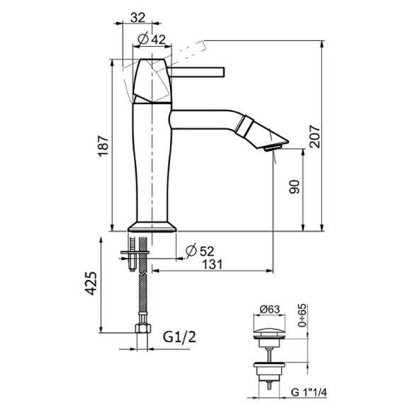 Смеситель для раковины Webert Opera moderna OE830102015 Хром Смеситель для раковины Webert Opera moderna OE830102015 Хром