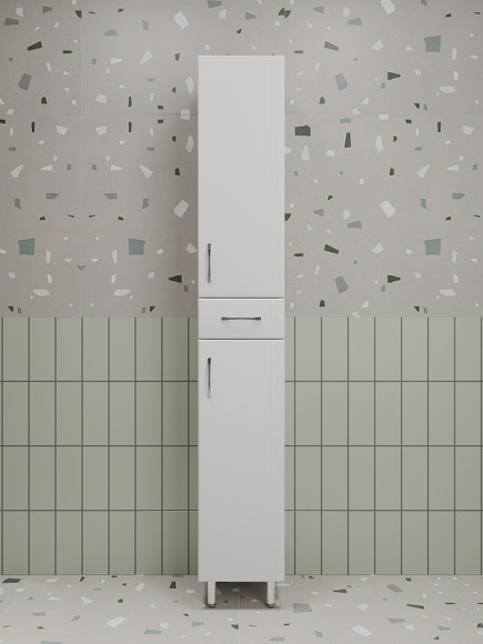 Шкаф пенал Style Line Эко Стандарт 30 ЛС-00002328 с бельевой корзиной Белый глянцевый Шкаф пенал Style Line Эко Стандарт 30 ЛС-00002328 с бельевой корзиной Белый глянцевый