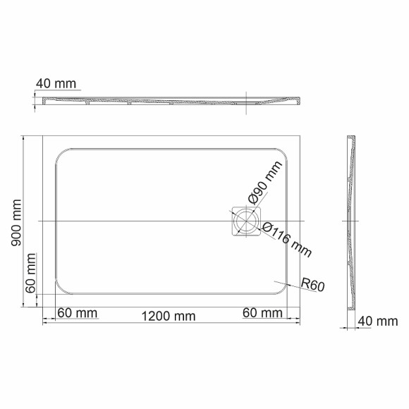 Душевой поддон из искусственного камня WasserKRAFT Neime 120х90 19T07 Черный матовый Душевой поддон из искусственного камня WasserKRAFT Neime 120х90 19T07 Черный матовый