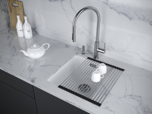 Кухонная мойка Paulmark Lumi 41 UNI LU41-WH Белая Кухонная мойка Paulmark Lumi 41 UNI LU41-WH Белая