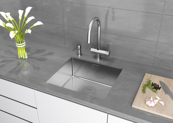 Кухонная мойка Paulmark Next 48 Uni PM214844-BS Брашированная сталь Кухонная мойка Paulmark Next 48 Uni PM214844-BS Брашированная сталь