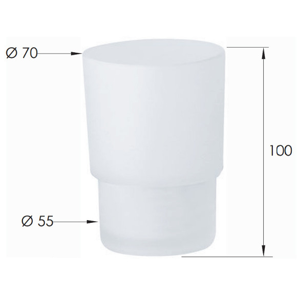 Стакан для зубных щеток Remer SQ ACGL15 Белый Стакан для зубных щеток Remer SQ ACGL15 Белый