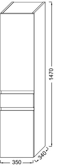 Шкаф пенал Jacob Delafon Madeleine 35 R EB2069D-J53 подвесной Черный матовый Шкаф пенал Jacob Delafon Madeleine 35 R EB2069D-J53 подвесной Черный матовый