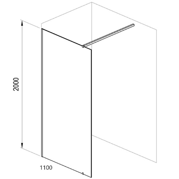 Душевая перегородка Ravak Walk-In Wall 110 GW9WD0300Z1 профиль Черный стекло Transparent Душевая перегородка Ravak Walk-In Wall 110 GW9WD0300Z1 профиль Черный стекло Transparent